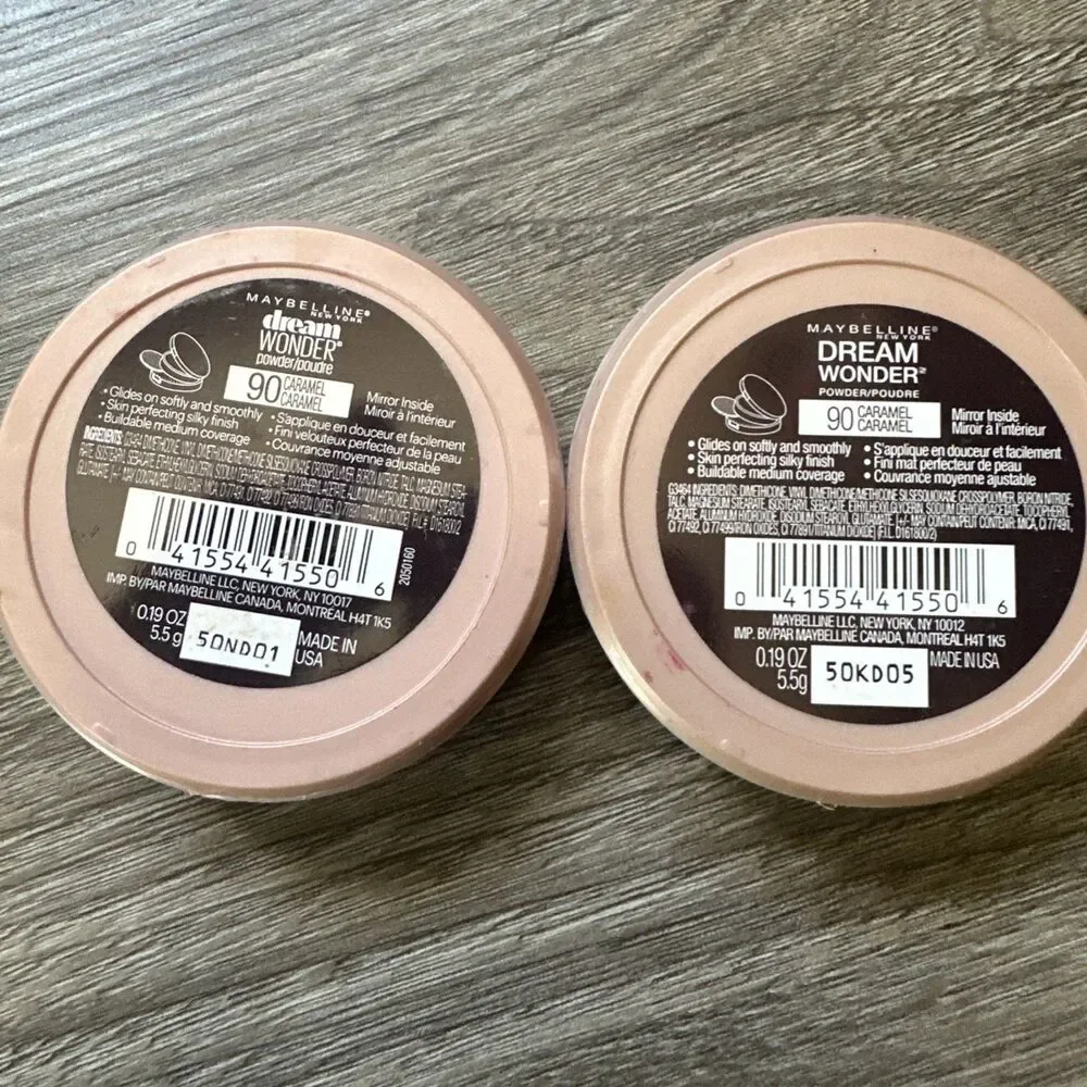 Maybelline Dream Wonder Powder 90 Caramel Set of 2 New Rare Discontinued